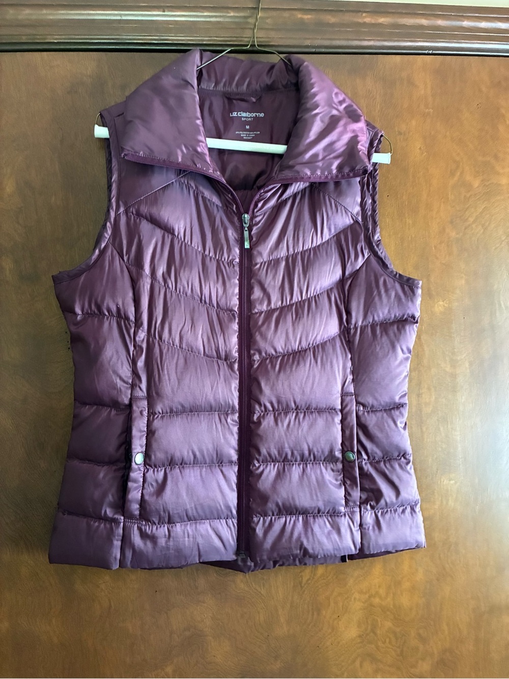 Liz Claiborne Quilted Plum Puffer Vest